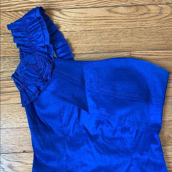 Blue Dress One Shoulder Size Small - Picture 10 of 16